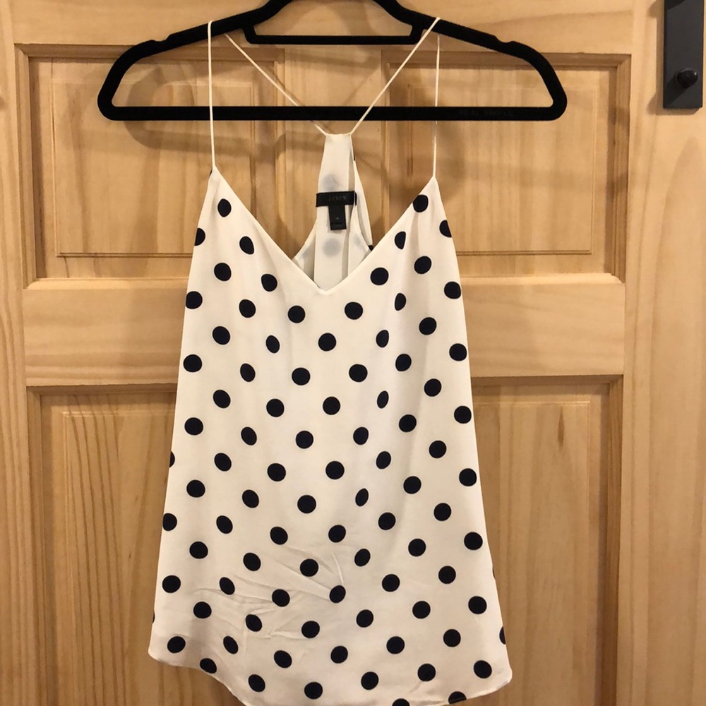 Jcrew Silk Polka Dot Camisole